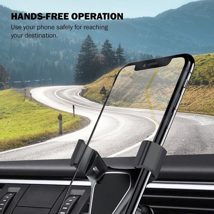 Automobilinis laikiklis Crong Gravity Auto-Clip, juodas