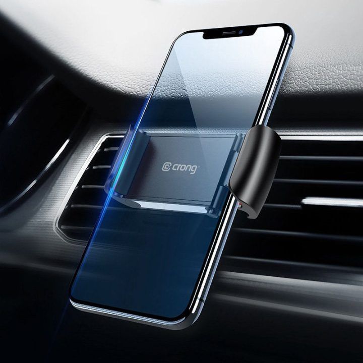 Automobilinis telefono laikiklis Crong juodas 4–6,5"
