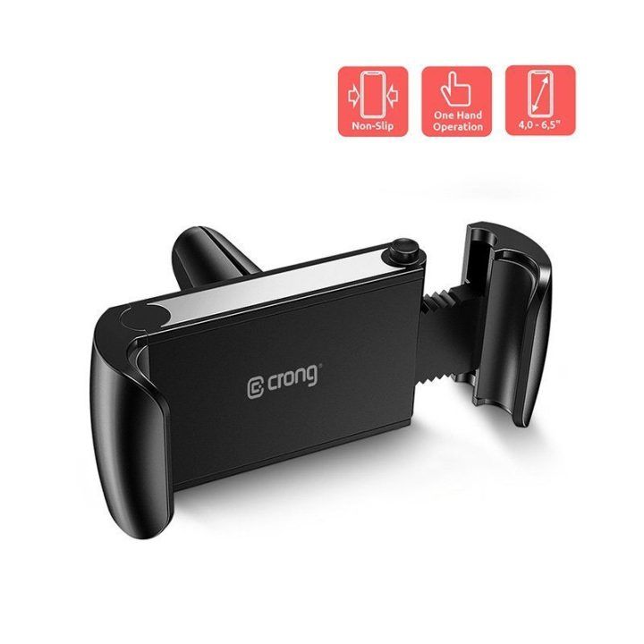 Automobilinis telefono laikiklis Crong juodas 4–6,5"