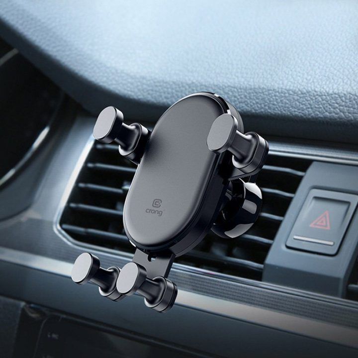 Automobilinis laikiklis Crong Gravity Auto-Lock, juodas