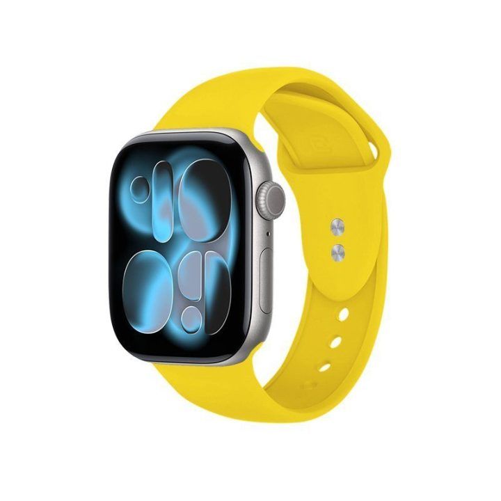 Laikrodžio dirželis Apple Watch, geltonas, silikoninis