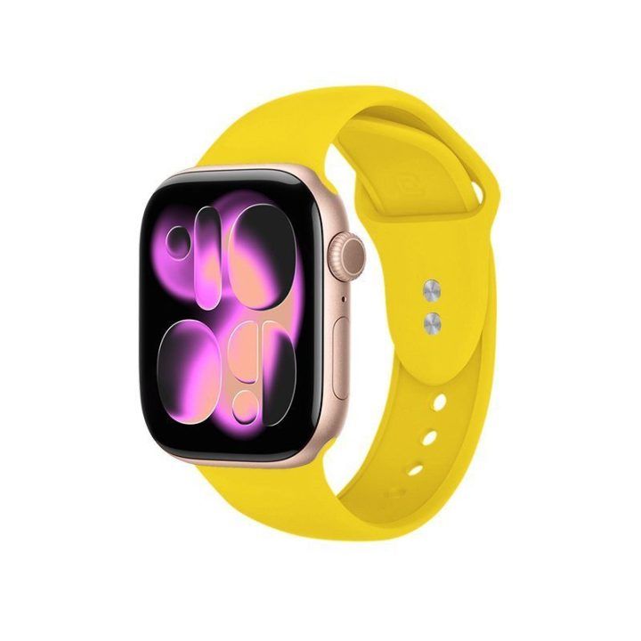 Laikrodžio dirželis Apple Watch, geltonas, silikoninis