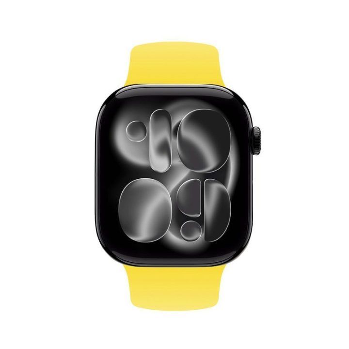 Laikrodžio dirželis Apple Watch, geltonas, silikoninis