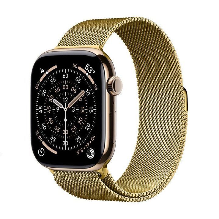Apple Watch dirželis iš nerūdijančio plieno, auksinis