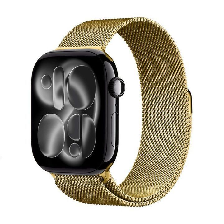 Apple Watch dirželis iš nerūdijančio plieno, auksinis