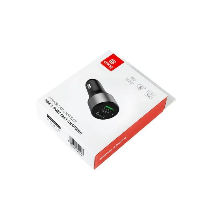Crong automobilinis įkroviklis USB-C PD 45W, juodas