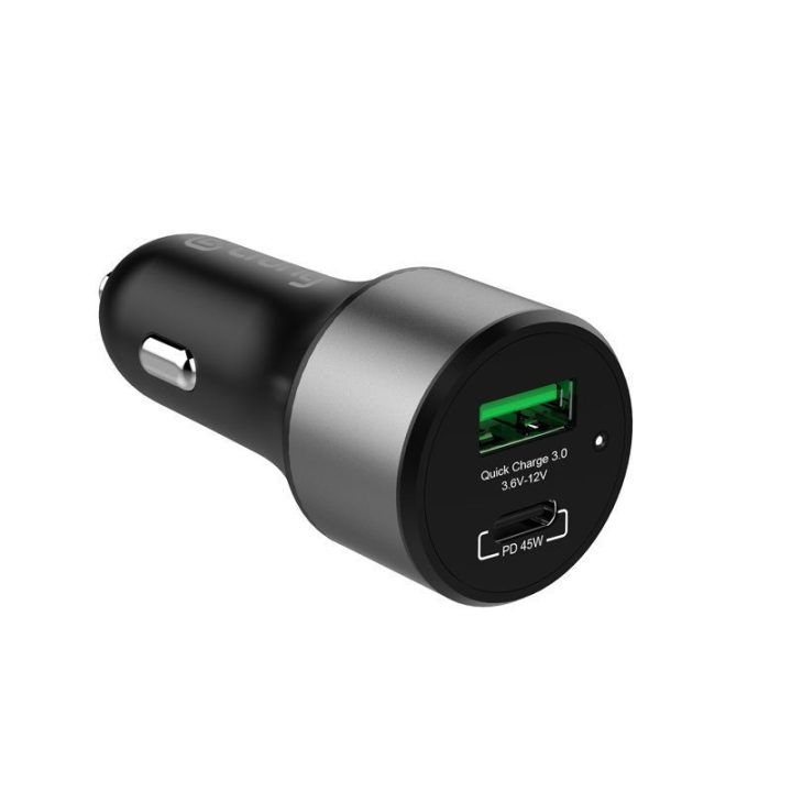 Crong automobilinis įkroviklis USB-C PD 45W, juodas