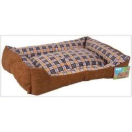 Minkšta šuns sofa, 75 × 58 × 19 cm, ruda L