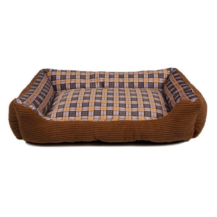 Minkšta šuns sofa, 75 × 58 × 19 cm, ruda L