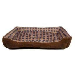 Minkšta šuns sofa XL, ruda, 90 × 70 × 20 cm