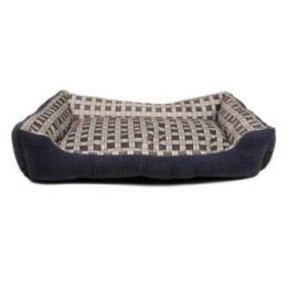 Minkšta šuns sofa XL, 90 × 70 × 20 cm, tamsiai mėlyna