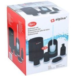 Alpina vonios komplektas, 6 dalių, juodas