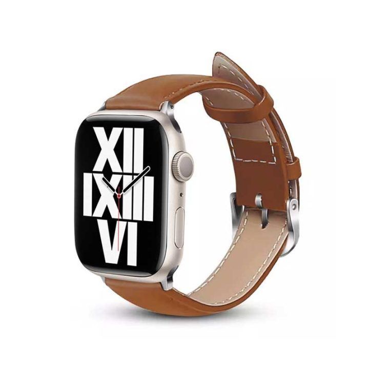 Natūralios odos dirželis Apple Watch, rudas