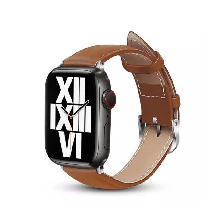 Natūralios odos dirželis Apple Watch, rudas