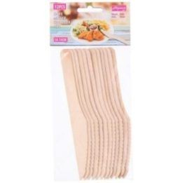 Mediniai vienkartiniai peiliai Cuisine Elegance, 12 vnt., 16 cm