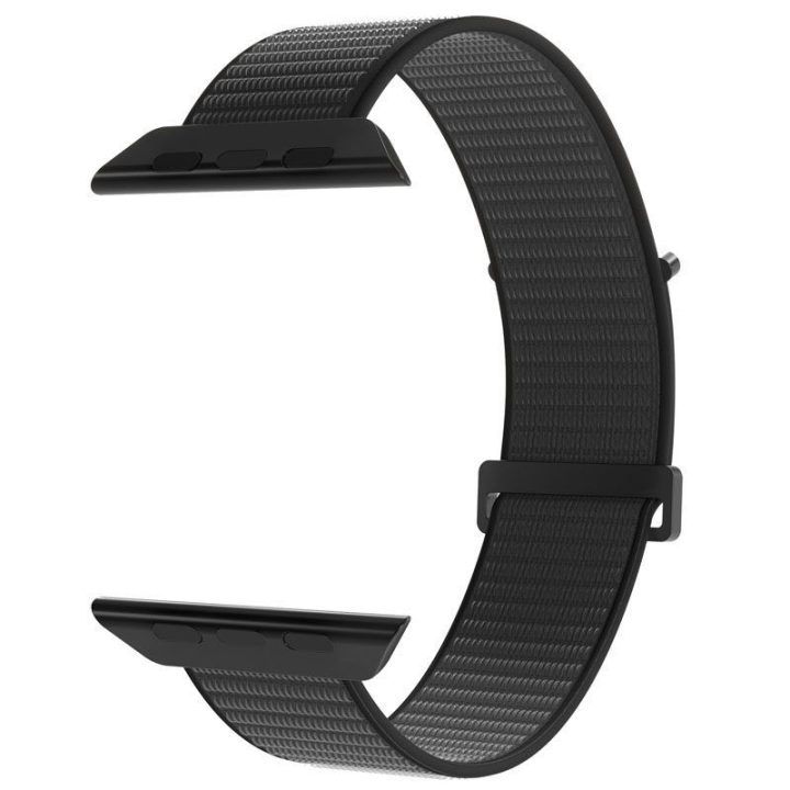 Nailonas sportinis dirželis Apple Watch, juodas