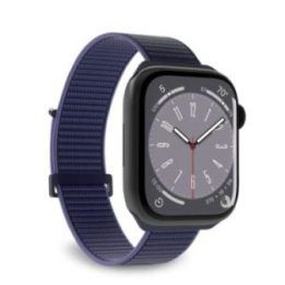 Apple Watch dirželis PURO Nylon Sport 44/45/46/49 mm, tamsiai mėlynas