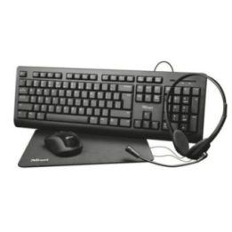 Komplektas Trust Primo 4-in-1 klaviatūra, pelė, ausinės ir kilimėlis