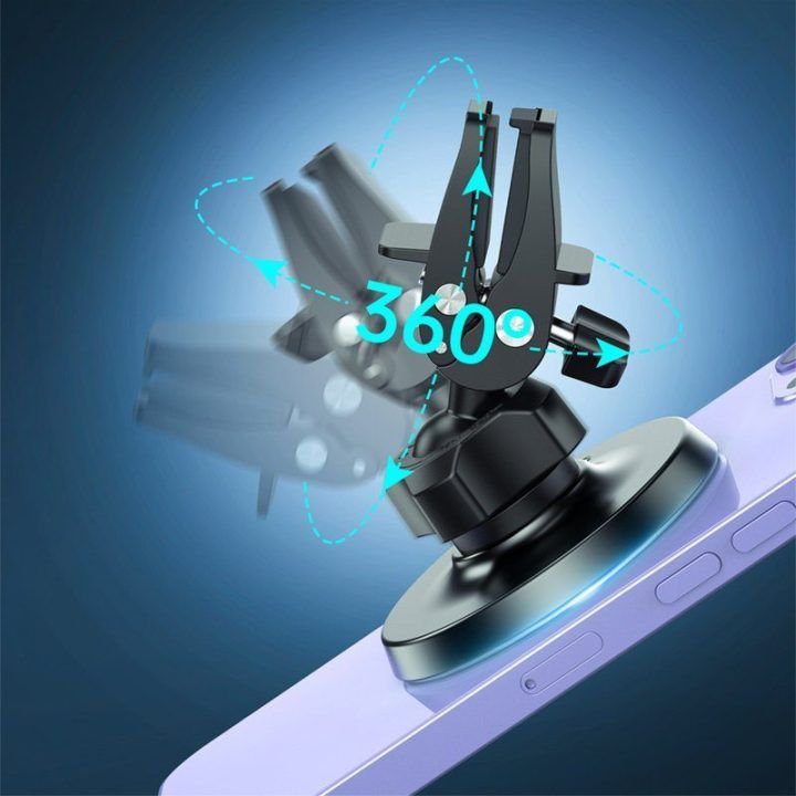 Magnetinis automobilinis laikiklis Crong Carclip Magnetic, juodas