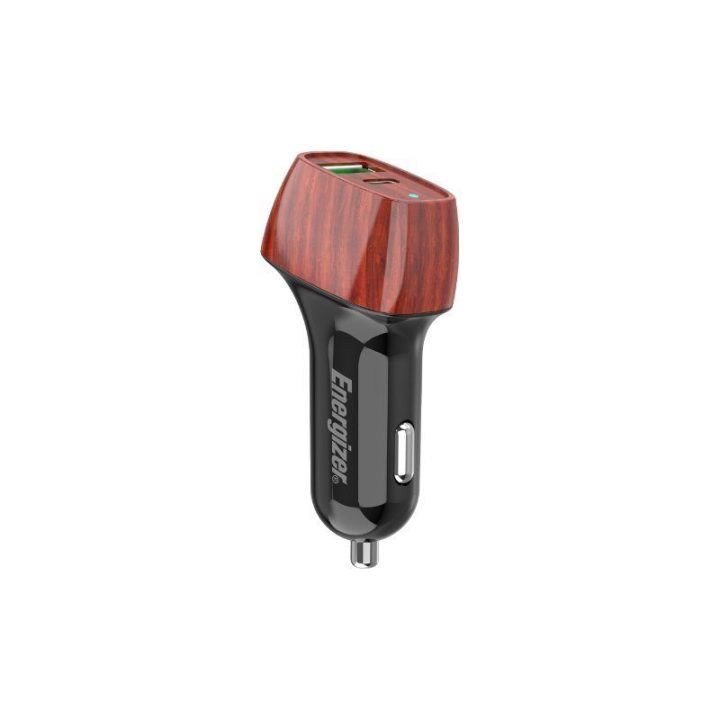 Automobilinis įkroviklis Energizer Ultimate USB-C ir USB-A 38 W, riešutmedžio