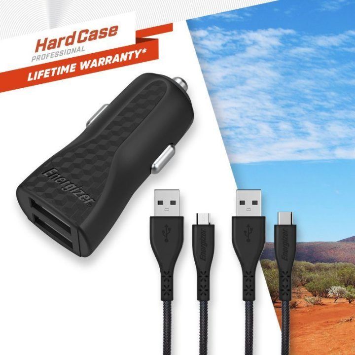 Automobilinis įkroviklis Energizer HardCase 12 W, juodas