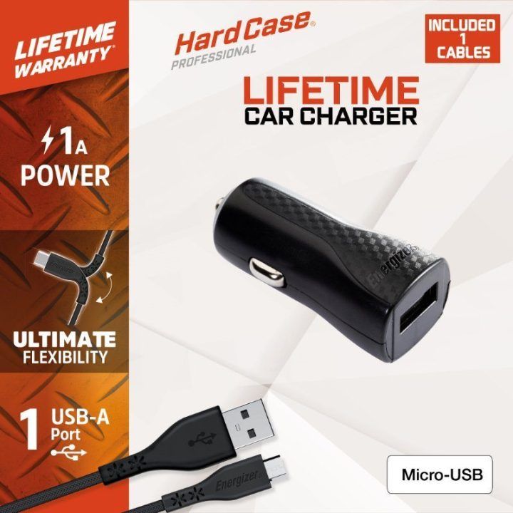 Automobilinis įkroviklis Energizer HardCase 5 W, juodas