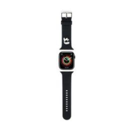 Laikrodžio dirželis Apple Watch 42/44/45/49 mm, juodas, Karl Lagerfeld