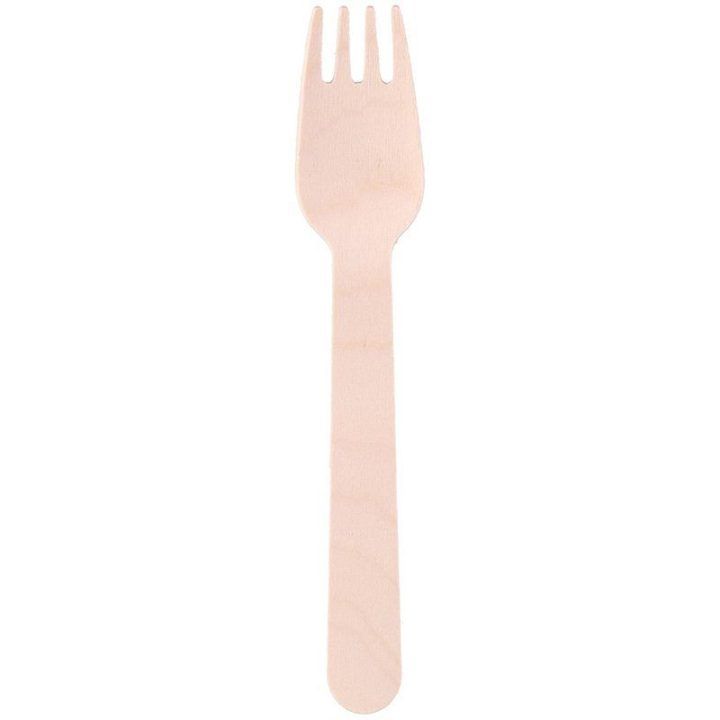 Medinės vienkartinės šakutės Alpina, 16 cm, 50 vnt