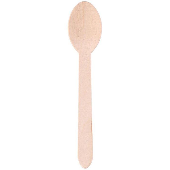 Vienkartiniai mediniai šaukštai Alpina, 16 cm, 50 vnt