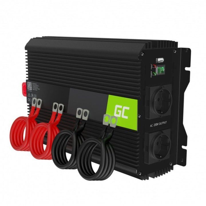 Įtampos keitiklis Green Cell PRO 12/230 V, 2000 W
