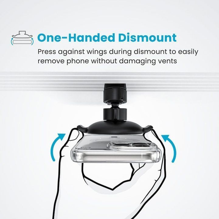 Laikiklis su belaidžiu krovimu Speck Charging Vent Mount + ClickLock, juodas