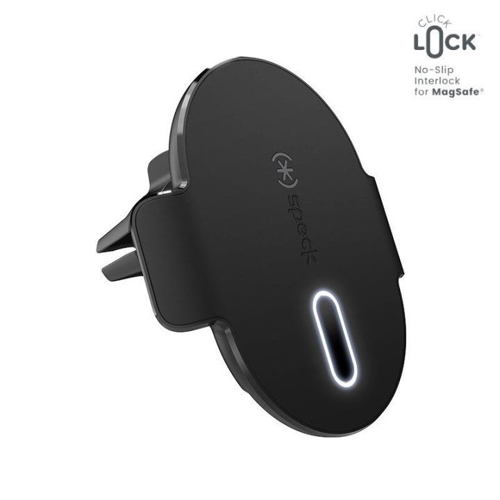 Laikiklis su belaidžiu krovimu Speck Charging Vent Mount + ClickLock, juodas