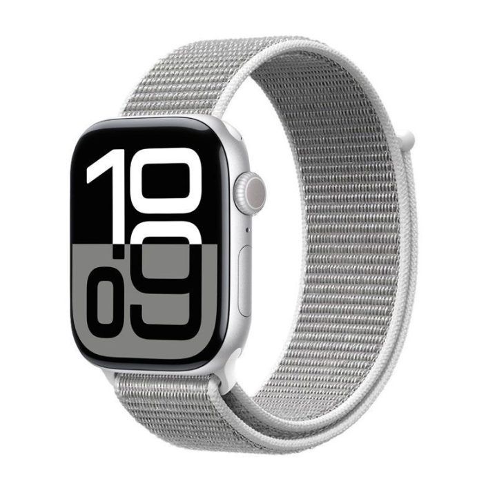 Sportinis dirželis Apple Watch 38/40/41/42 mm, sidabro pilkas, Crong Nylon