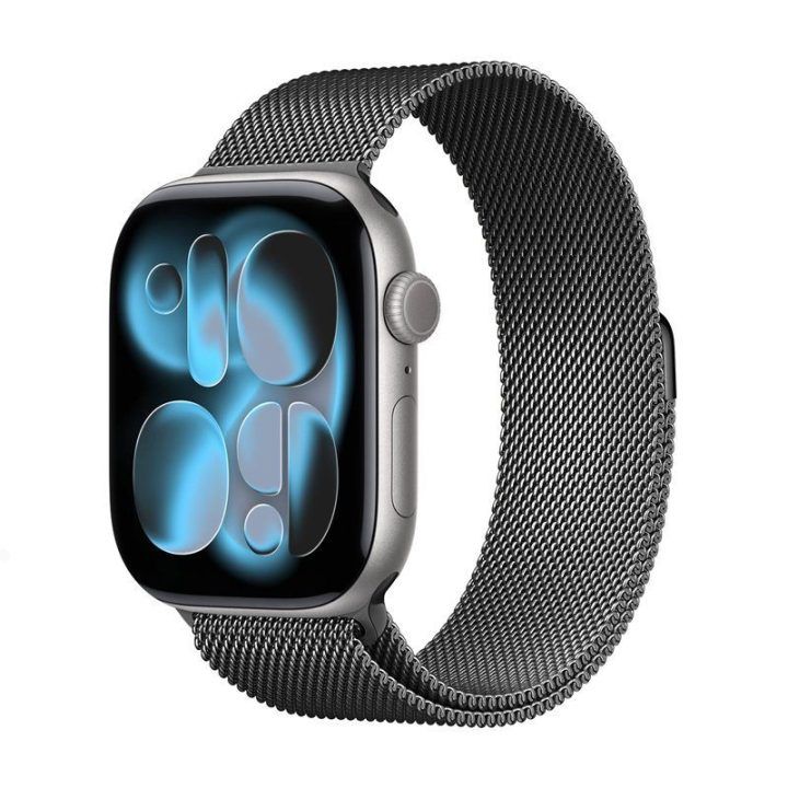 CRONG Milano Steel dirželis Apple Watch 38/40/41/42 mm, grafito