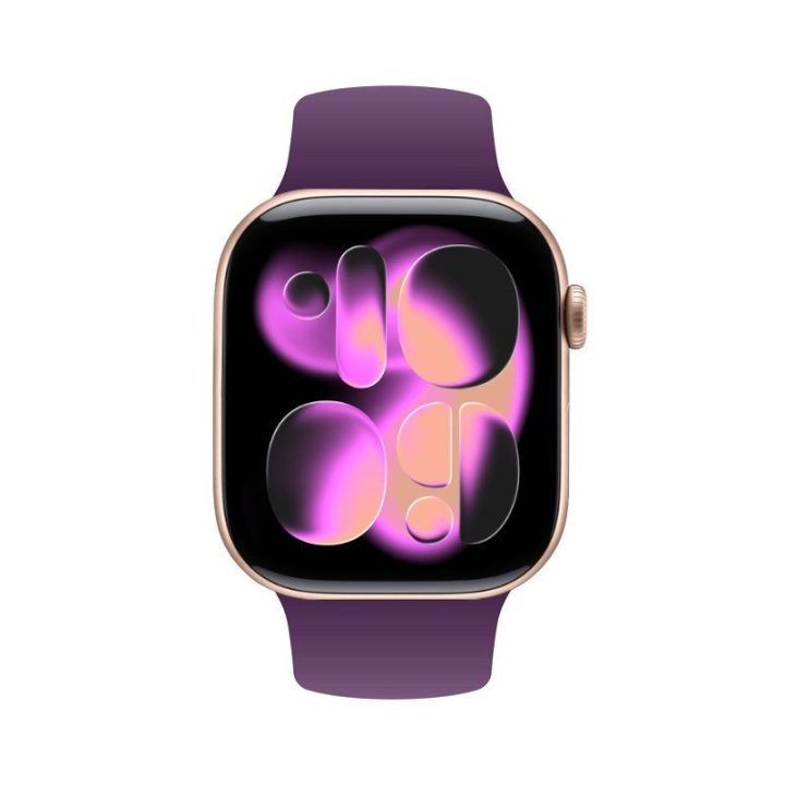 Apple Watch dirželis iš skysto silikono, Plum