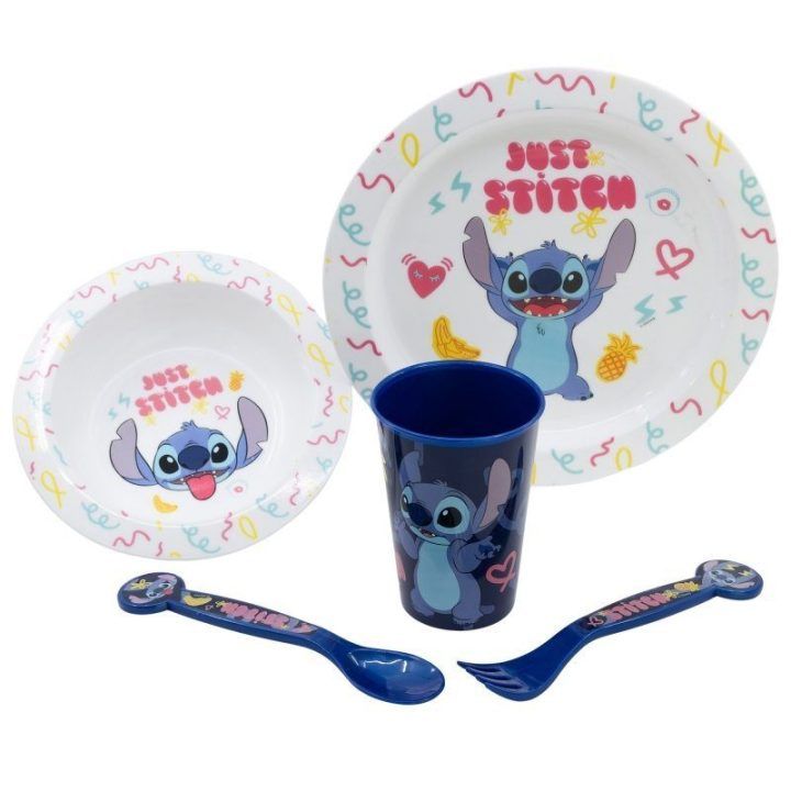 Disney Stitch 5 dalių mikrobangų indų komplektas