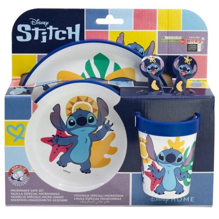 Disney Stitch mikrobangų indų rinkinys, 5 vnt