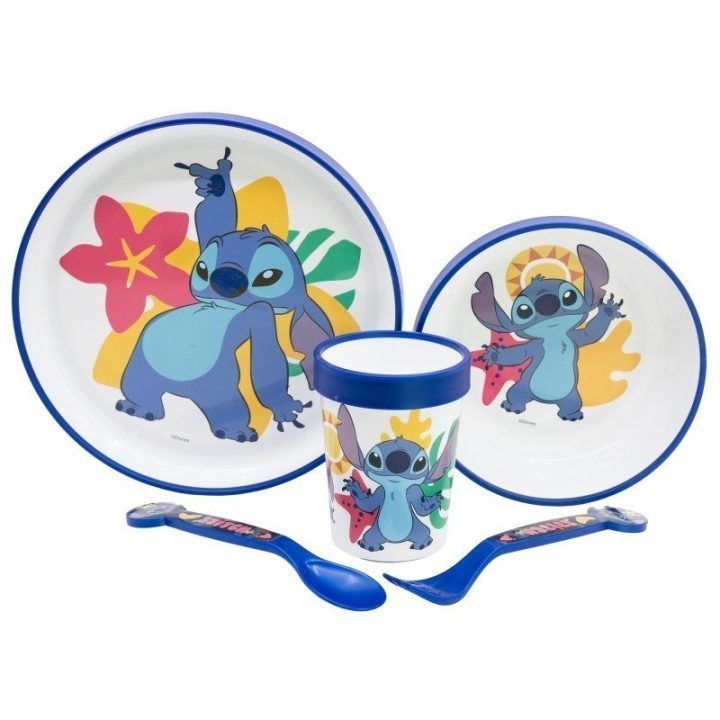 Disney Stitch mikrobangų indų rinkinys, 5 vnt
