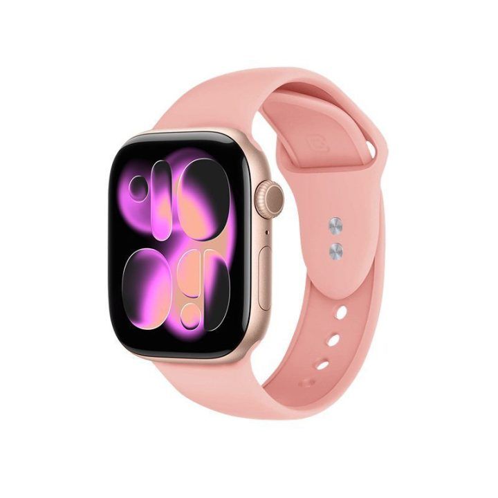 „Apple Watch“ dirželis iš skysto silikono, lašišos spalvos