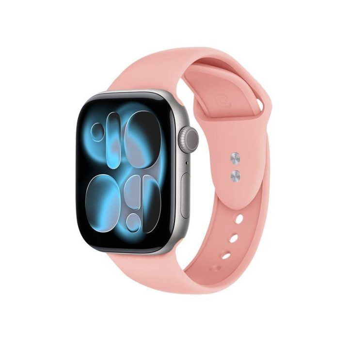 „Apple Watch“ dirželis iš skysto silikono, lašišos spalvos