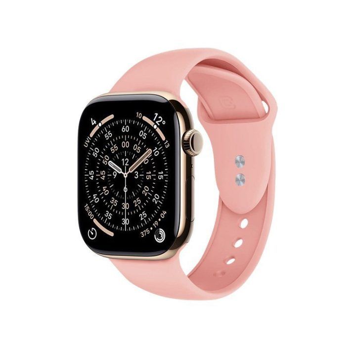 „Apple Watch“ dirželis iš skysto silikono, lašišos spalvos