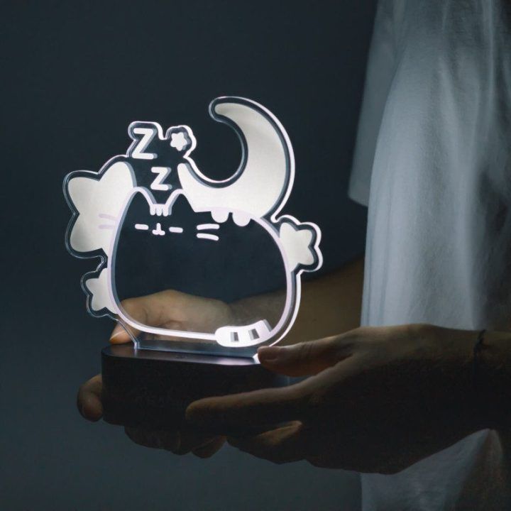Pusheen LED naktinė lempa, 19,5 x 17 cm