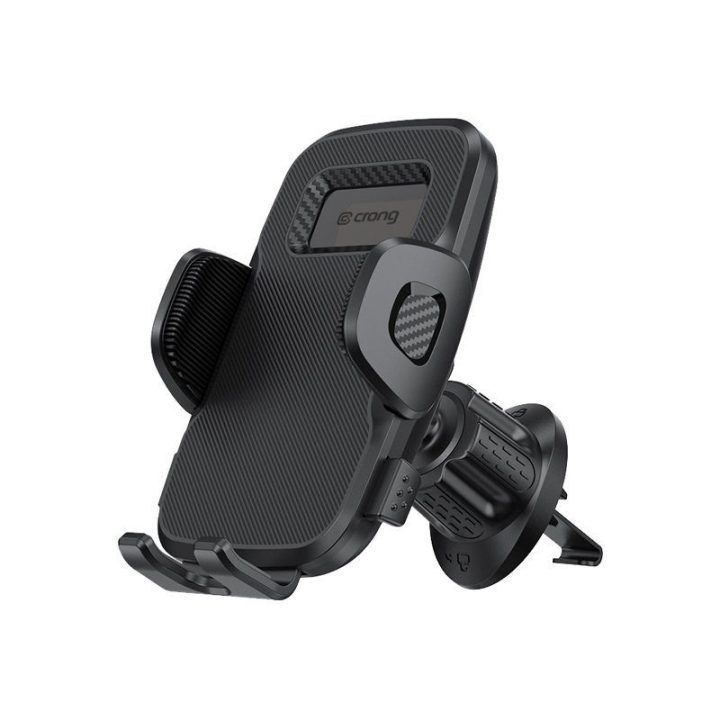 Automobilinis telefono laikiklis Crong Carclip Air Vent, juodas