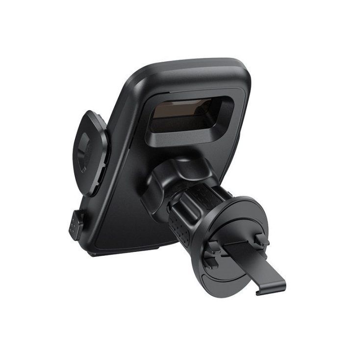 Automobilinis telefono laikiklis Crong Carclip Air Vent, juodas