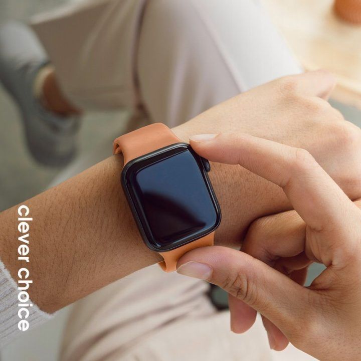 „Crong Liquid“ silikoninis dirželis Apple Watch 38/40/41/42 mm, oranžinis