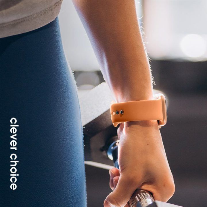„Crong Liquid“ silikoninis dirželis Apple Watch 38/40/41/42 mm, oranžinis