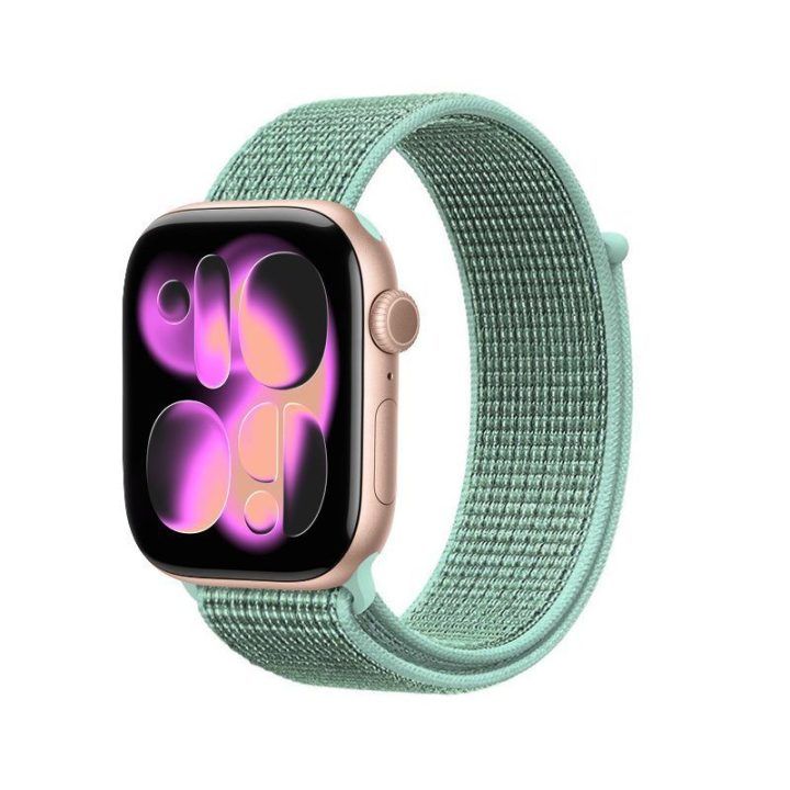 Laikrodžio dirželis Apple Watch 38/40/41/42 mm, žalias, Crong Nylon