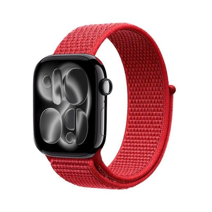 Laikrodžio dirželis Crong Nylon Apple Watch 38/40/41/42 mm, raudonas