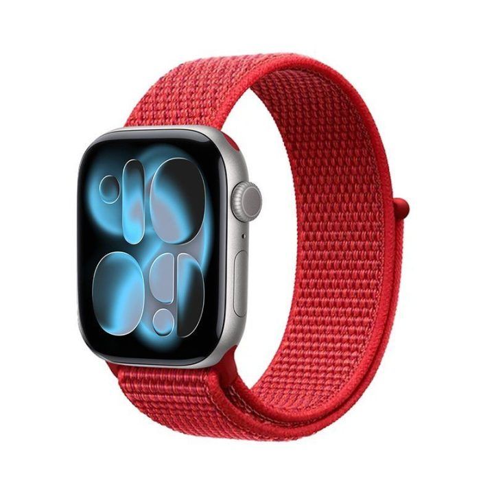 Laikrodžio dirželis Crong Nylon Apple Watch 38/40/41/42 mm, raudonas
