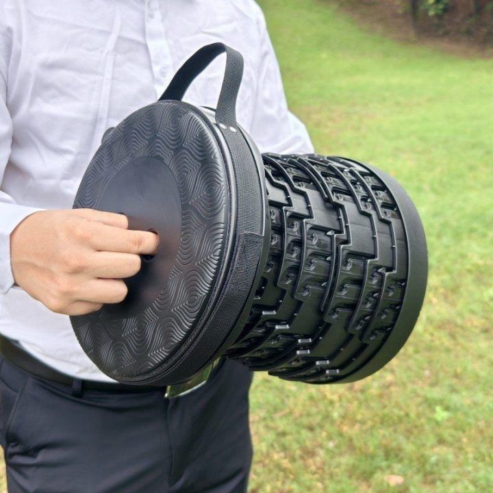 Telescopinė sulankstoma taburetė Geffy, juoda